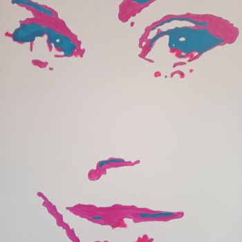 Painting titled "Pretty Woman IV" by Patrick Mauxion (MAUX), Original Artwork, Acrylic Mounted on Wood Stretcher frame
