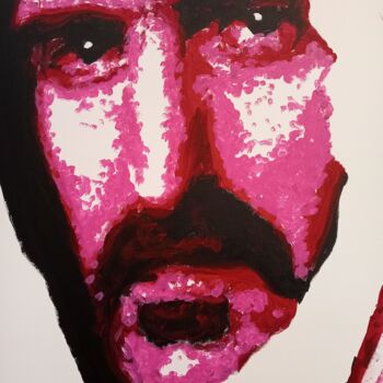 Pintura intitulada "Frank Zappa" por Patrick Mauxion (MAUX), Obras de arte originais, Acrílico Montado em Armação em madeira