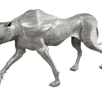 「Guépard Métal」というタイトルの彫刻 Patrick Médéricによって, オリジナルのアートワーク, 金属
