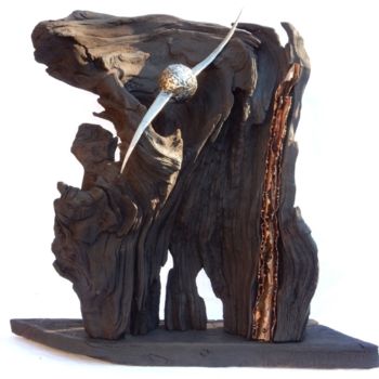 Skulptur mit dem Titel "Dukono" von Patrick Médéric, Original-Kunstwerk, Metalle