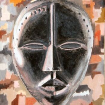 Pintura intitulada "Masque Dan" por Patrick Noly, Obras de arte originais