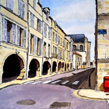 Pintura titulada "La Rochelle rue Cha…" por Patrick Noly, Obra de arte original