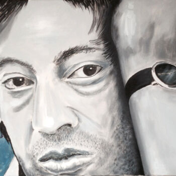 Peinture intitulée "Serge Gainsbourg" par Patrick Noly, Œuvre d'art originale, Acrylique