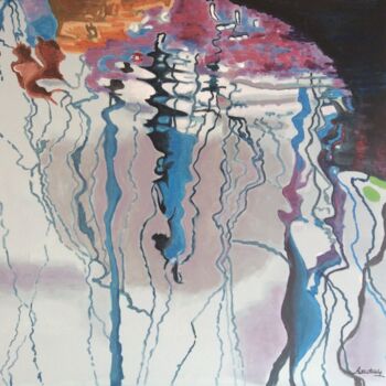 Malarstwo zatytułowany „Reflets 1” autorstwa Patrick Noly, Oryginalna praca, Akryl