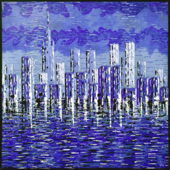 Painting titled "Blue New York - NY…" by Patrick Palczy, Original Artwork, Acrylic
