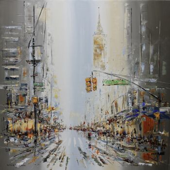 Painting titled "Another 15 minutes" by Patrick Rousseau, Original Artwork, Oil Mounted on Wood Stretcher frame