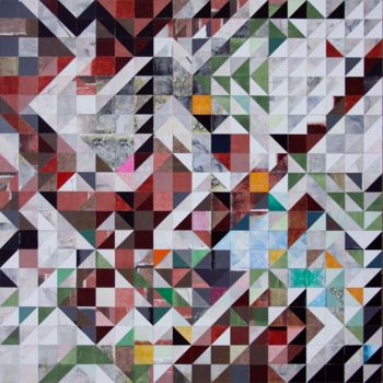 Malarstwo zatytułowany „pixel-blues-aleatoi…” autorstwa Shub, Oryginalna praca, Akryl
