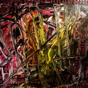 Картина под названием "77- "LEGENDES 2 "" - Patrick William Tamper, Подлинное произведение искусства, Акрил Установлен на Де…