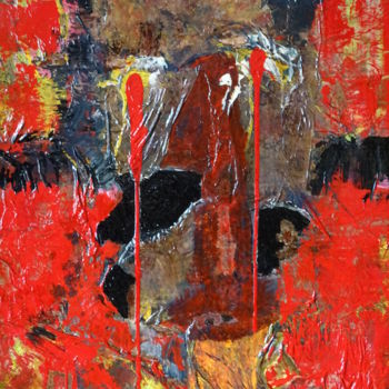 Malerei mit dem Titel "34-Père-et-fils." von Patrick William Tamper, Original-Kunstwerk, Acryl Auf Keilrahmen aus Holz monti…