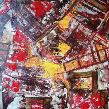 Peinture intitulée "Explosion 1" par Patrick William Tamper, Œuvre d'art originale, Acrylique Monté sur Châssis en bois