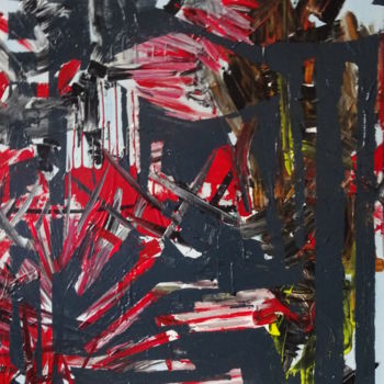 제목이 "47- EXPLOSION3."인 미술작품 Patrick William Tamper로, 원작, 아크릴 나무 들것 프레임에 장착됨