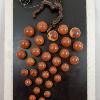 Scultura intitolato "Grappe de raisin (C…" da Patrick Thubert, Opera d'arte originale, Metalli