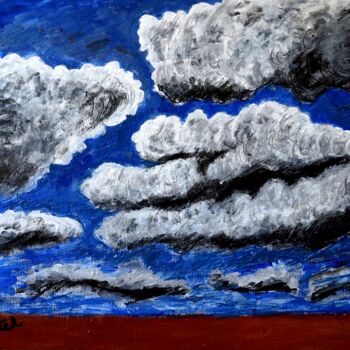 Painting titled "nuage1" by Patrick Tourtel, Original Artwork, Acrylic