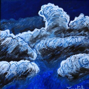 Painting titled "NUAGE 2" by Patrick Tourtel, Original Artwork, Acrylic