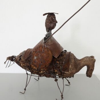Sculpture titled "DON QUICHOTTE 3" by Patrick Tourtel, Original Artwork, Metals