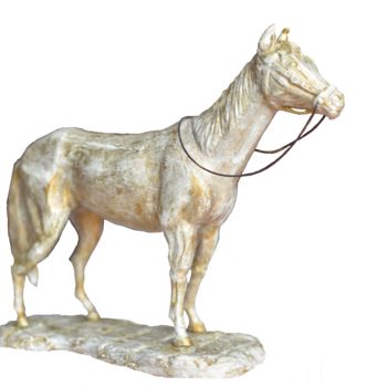 Sculpture titled "petit cheval" by Patrick Tronchet, Original Artwork, Terra cotta