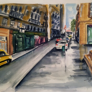 绘画 标题为“Rue Auguste Comte” 由Patrick Tubaro, 原创艺术品, 水彩