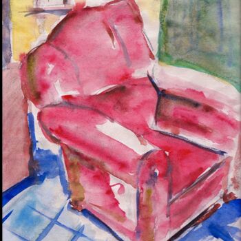 Painting titled "Solitude" by Patrick Tubaro, Original Artwork, Watercolor