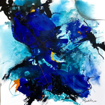 Pintura titulada "Deep blue night" por Patrick Briere, Obra de arte original, Acrílico Montado en Bastidor de camilla de mad…