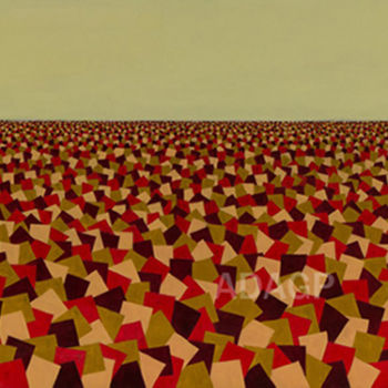 Картина под названием "Horizon (droit : AD…" - Patrick Cabin, Подлинное произведение искусства, Масло