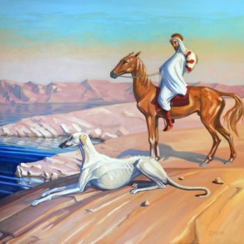 Peinture intitulée "Touareg" par Greyhound In Art, Œuvre d'art originale