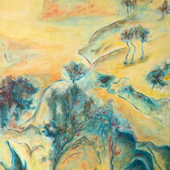 Картина под названием "Falaises en Chine" - Patrick Couvreur, Подлинное произведение искусства, Масло