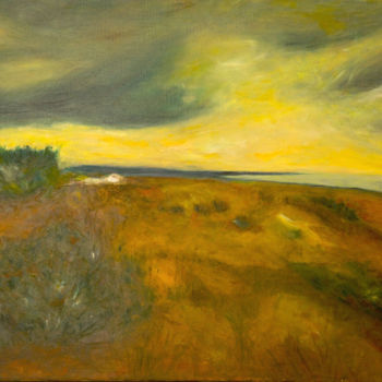 Pittura intitolato "Vent dans la dune" da Patrick Couvreur, Opera d'arte originale