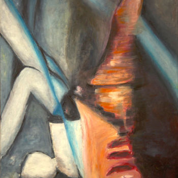 Peinture intitulée "Coeur en vrille" par Patrick Couvreur, Œuvre d'art originale, Huile