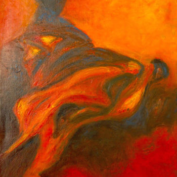 Peinture intitulée "Tunique rouge" par Patrick Couvreur, Œuvre d'art originale, Huile