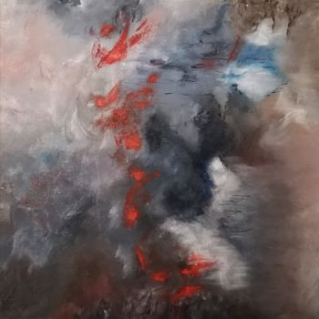 Peinture intitulée "Tsunami" par Patrick Couvreur, Œuvre d'art originale, Huile