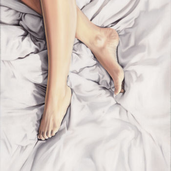 Painting titled "matin" by Patrick Garcia, Original Artwork, Oil