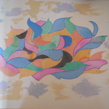 Peinture intitulée "abstral.jpg" par Patrick Nevoso, Œuvre d'art originale, Aquarelle