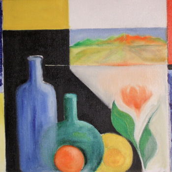 Malerei mit dem Titel "La cuisine" von Patrick Nevoso, Original-Kunstwerk, Acryl