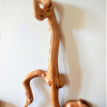 Escultura titulada "Athlète androgyne" por Patrick Nevoso, Obra de arte original, Madera