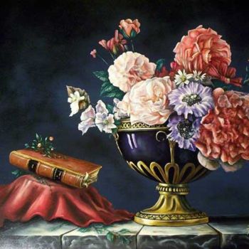 Painting titled "Des fleurs et des l…" by Patrick Laymand, Original Artwork