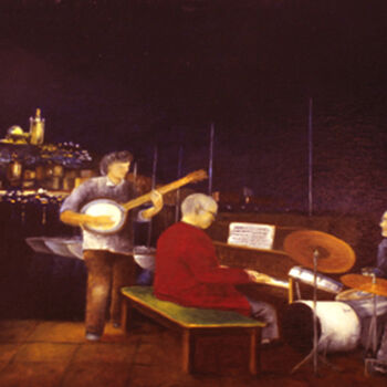 Peinture intitulée "jazz in Marseille" par Patrick Lemiere, Œuvre d'art originale, Huile