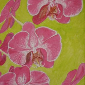 Peinture intitulée "Orchidée IV" par Patrick Mahieu, Œuvre d'art originale, Huile
