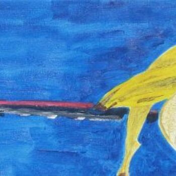Peinture intitulée "Tutti frutti banane" par Patrick Mahieu, Œuvre d'art originale, Huile