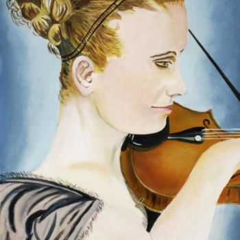 Pintura intitulada "Julia Fisher" por Patrick Mahieu, Obras de arte originais, Óleo
