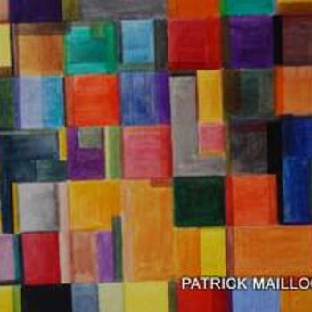 Painting titled "COMPOSITION" by Patrick Maillocheau, Original Artwork, Oil