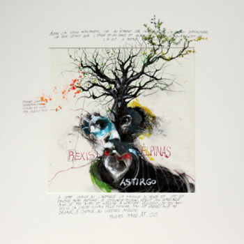 Рисунок под названием "REXIS ELPINAS ASTIR…" - Patrick Santus, Подлинное произведение искусства, Цветные карандаши