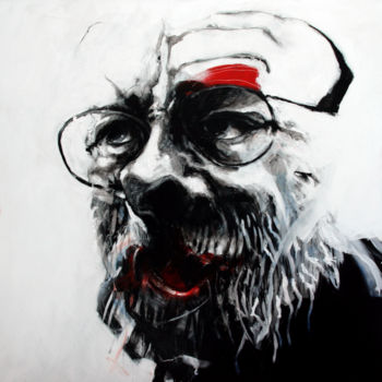 Peinture intitulée "PORTRAIT DE P.R." par Patrick Santus, Œuvre d'art originale, Acrylique