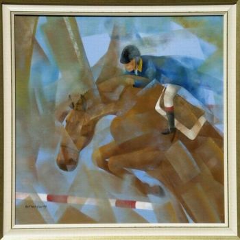 Malerei mit dem Titel "L'Oxer.50x50cm" von Patrick Schilling, Original-Kunstwerk