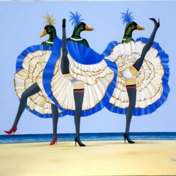 Painting titled "French Cancan sans…" by Patrick Schilling, Original Artwork