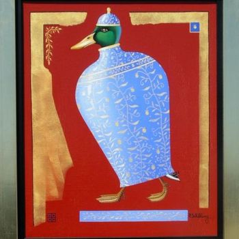 Peinture intitulée "Le canard qui ne vo…" par Patrick Schilling, Œuvre d'art originale