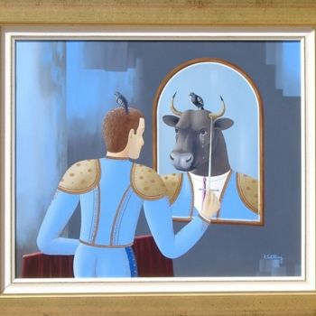 Peinture intitulée "L'obsédant miroir d…" par Patrick Schilling, Œuvre d'art originale