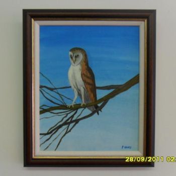 Pittura intitolato "owl" da Patrick Vahey, Opera d'arte originale