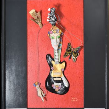 Painting titled "Bass guitar" by Gaia Graal, Original Artwork