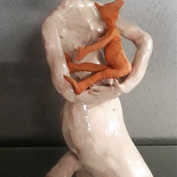 Rzeźba zatytułowany „Partenope et Pinocc…” autorstwa Patrizia Grieco, Oryginalna praca, Ceramika