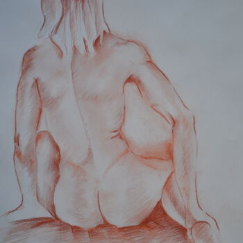 Tekening getiteld "Nu de femme #artist…" door Patrizia Pic, Origineel Kunstwerk, Krijt